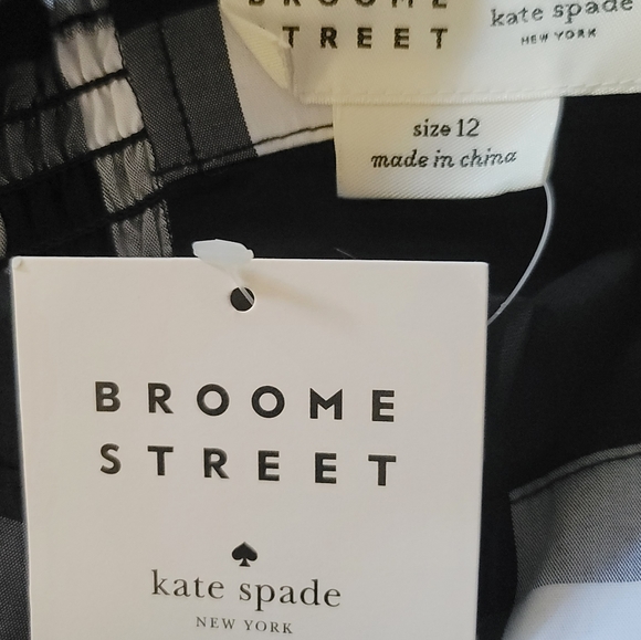 Kate Spade Black and White Gingham Sun Dress NWT - Picture 5 of 7